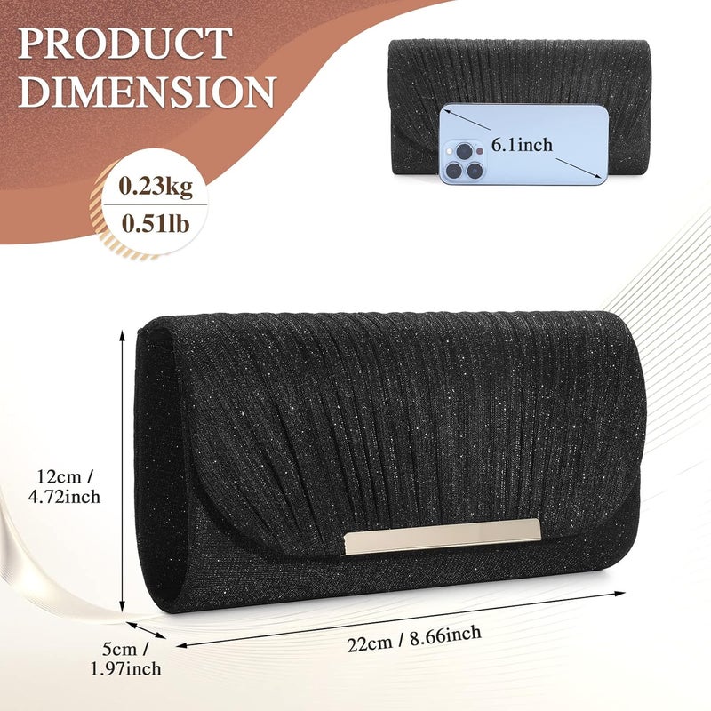UBAYMAX Evening Bag Clutch Purses for Women Lady Girl Handbags Crossbody Bag Wedding Bag for Prom Party Wedding Engagement | Wedding Bag, for Prom Party, Wedding, Engagement - Image 2
